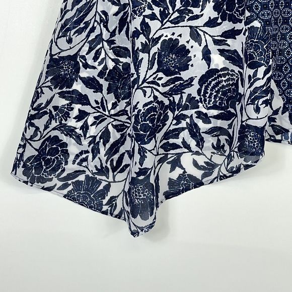 Jessica Simpson Maternity Chiffon Sheer Floral Top Blouse Shirt Womens Sz Small - Picture 3 of 9